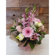 Vintage Pink Posy Vase